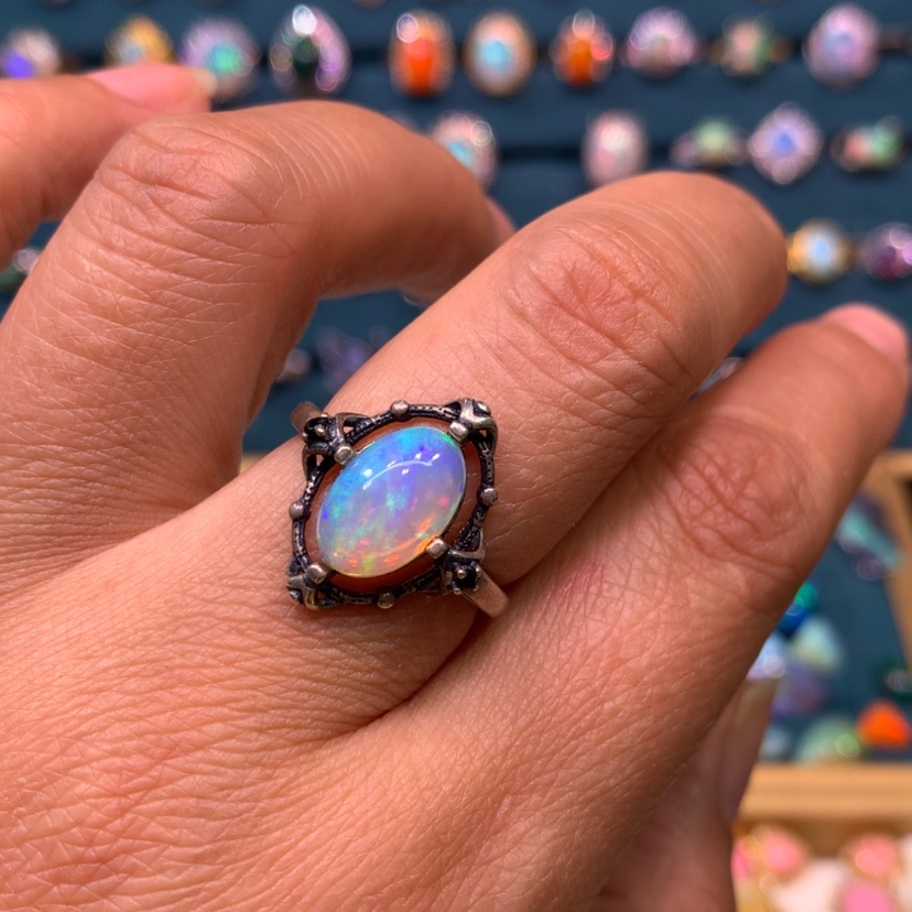 【闪购商品】欧泊欧泊戒指银S925镶嵌