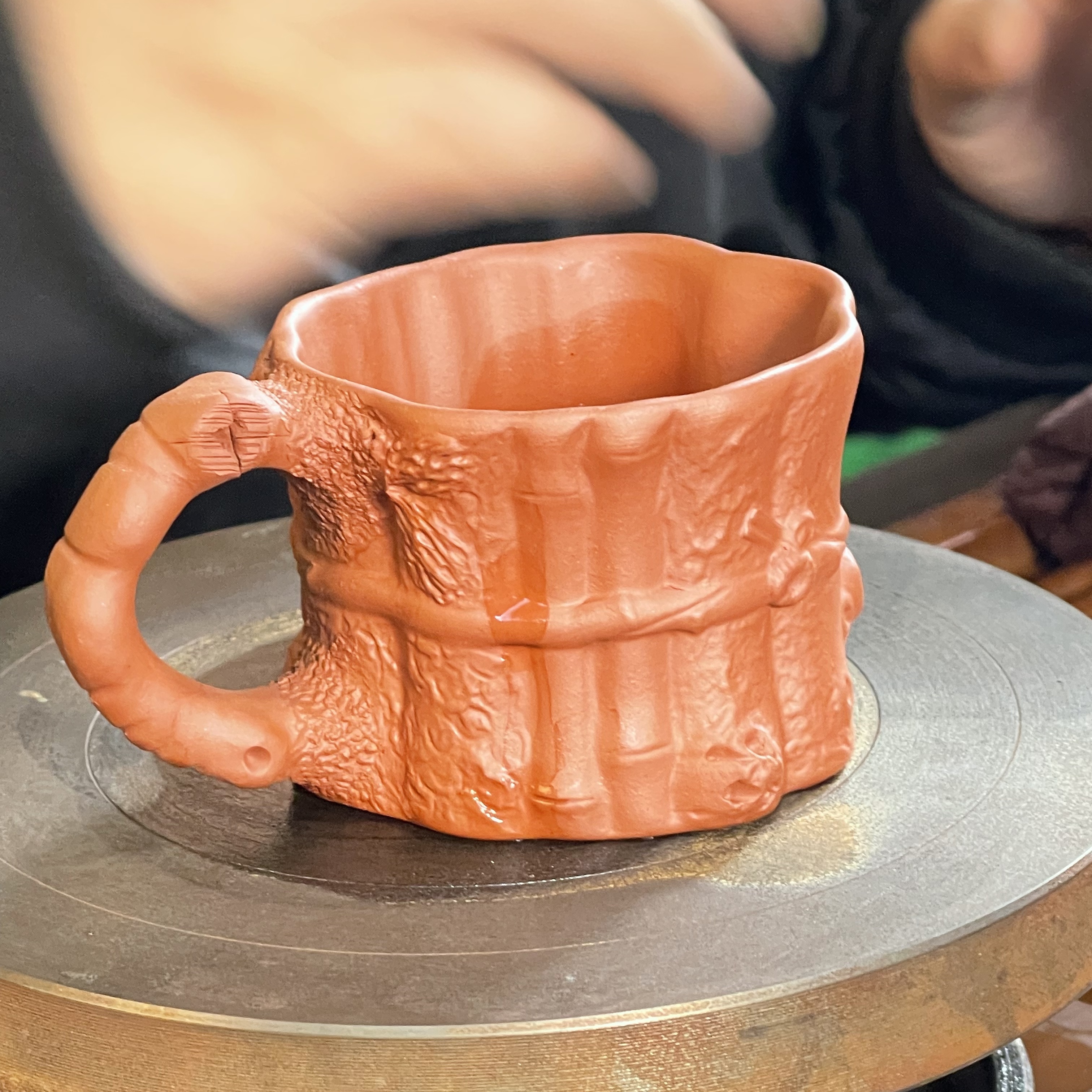 紫砂手工主人杯手捏杯