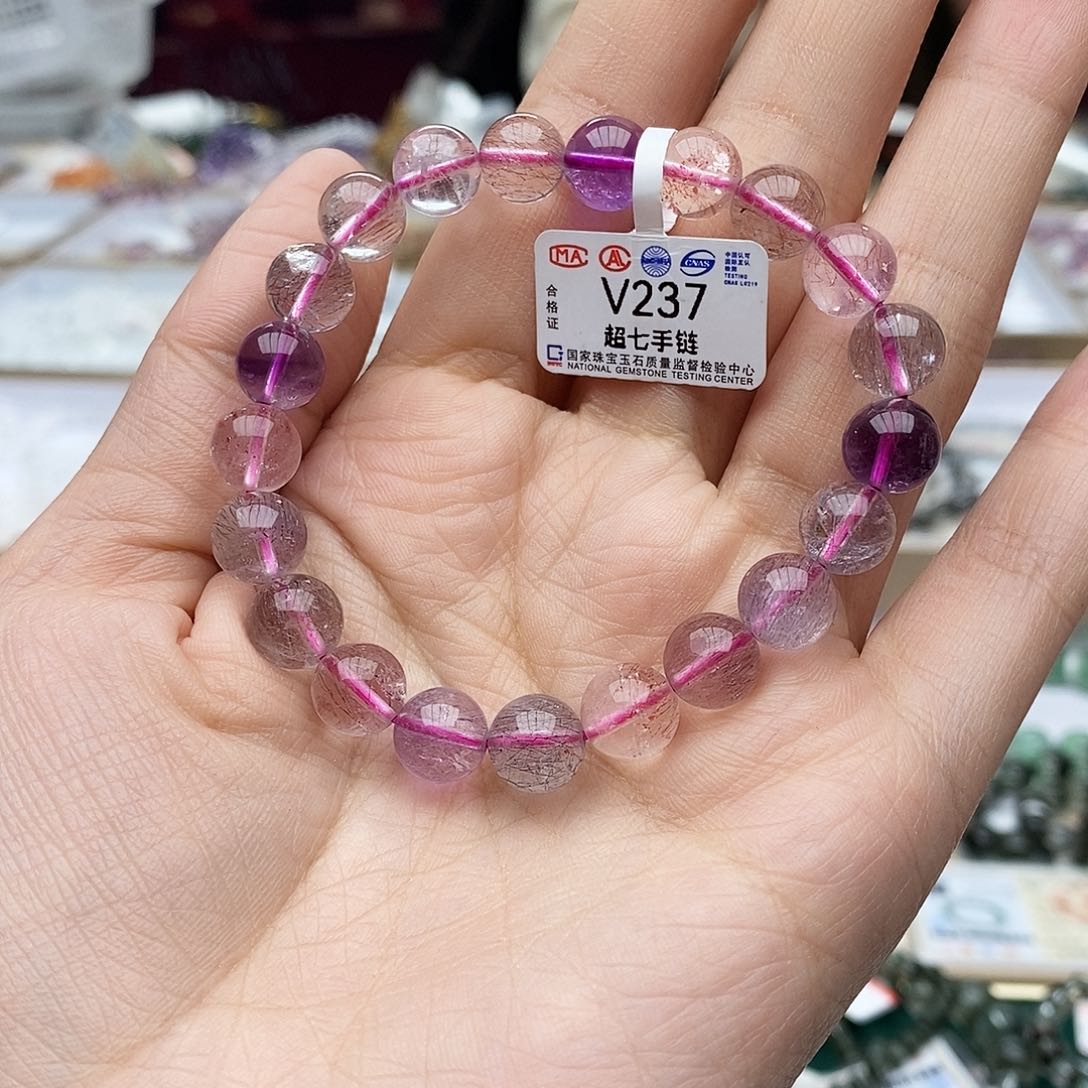 水晶手链未镶嵌小*V237超七