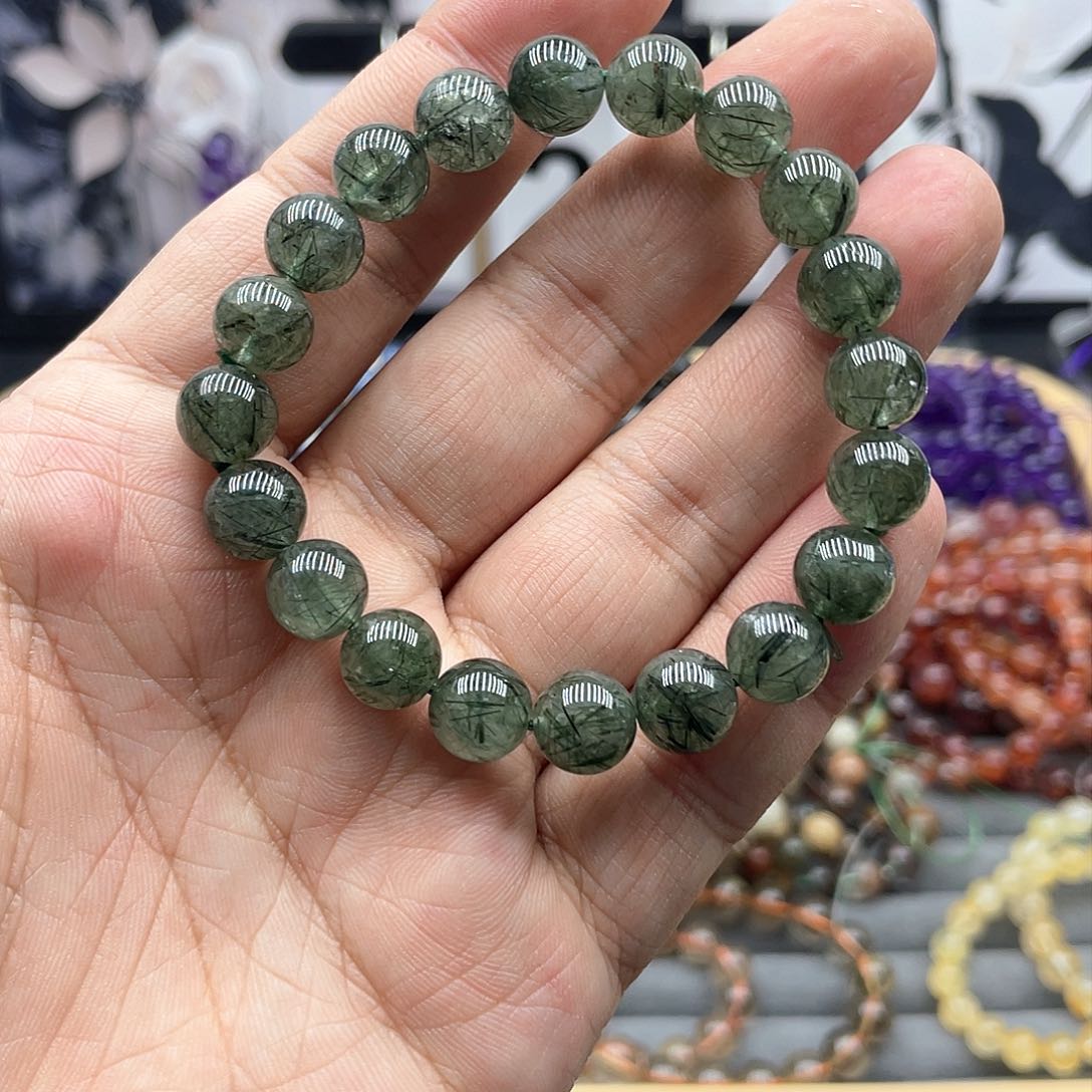 水晶手链未镶嵌绿发晶