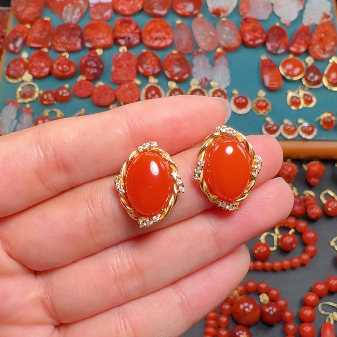 南红玛瑙南红银S925镶嵌