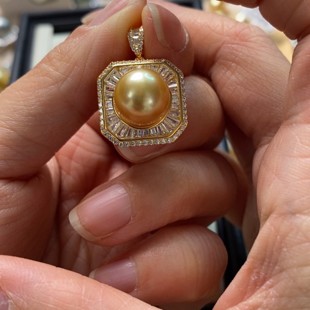 海水珍珠颈饰银S925镶嵌