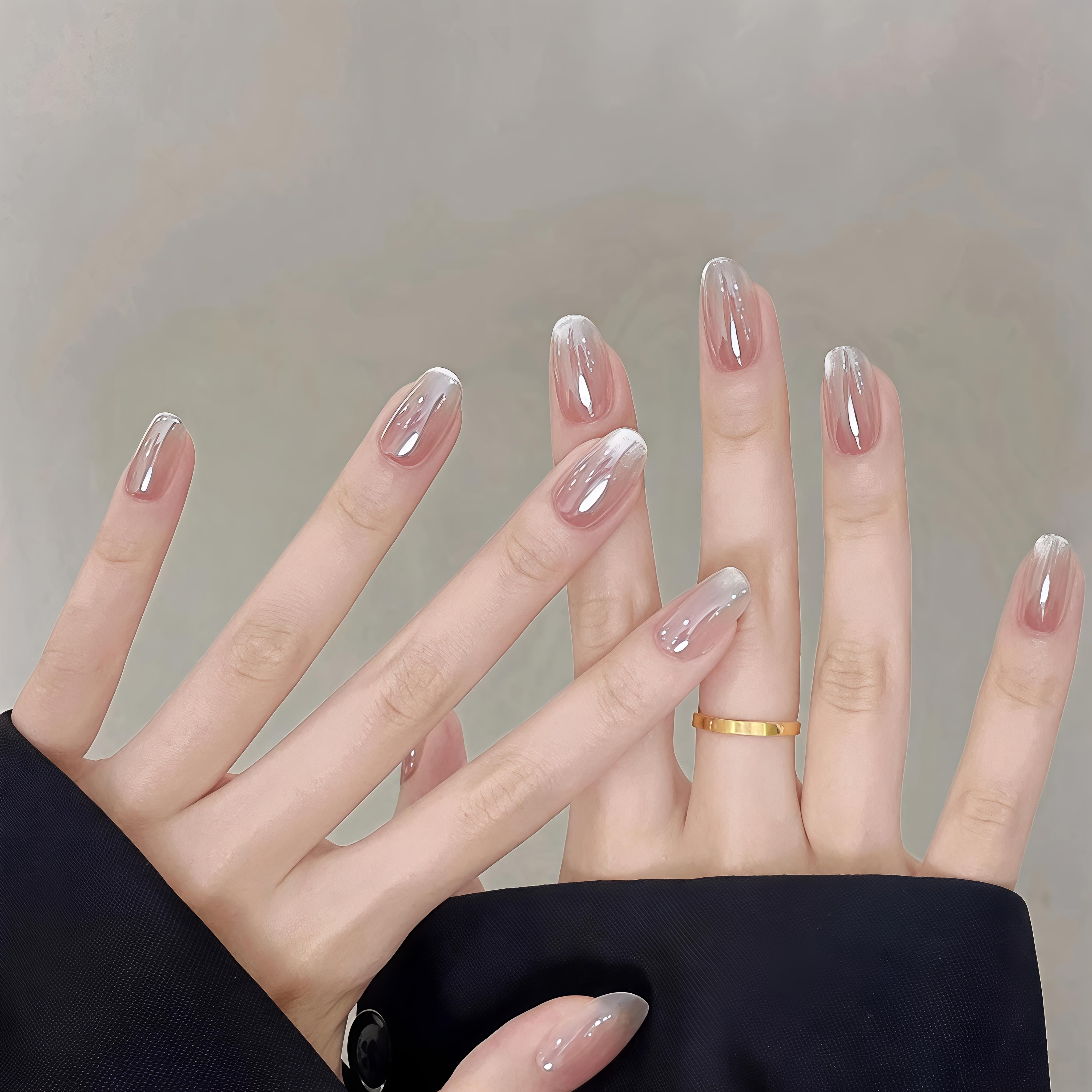 【月光星辰】追光电镀猫眼款穿戴甲 定制美甲贴片10片伪素颜ins