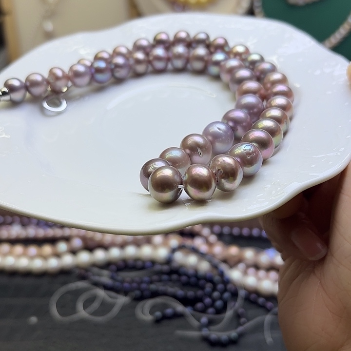 合金淡水珍珠耳饰