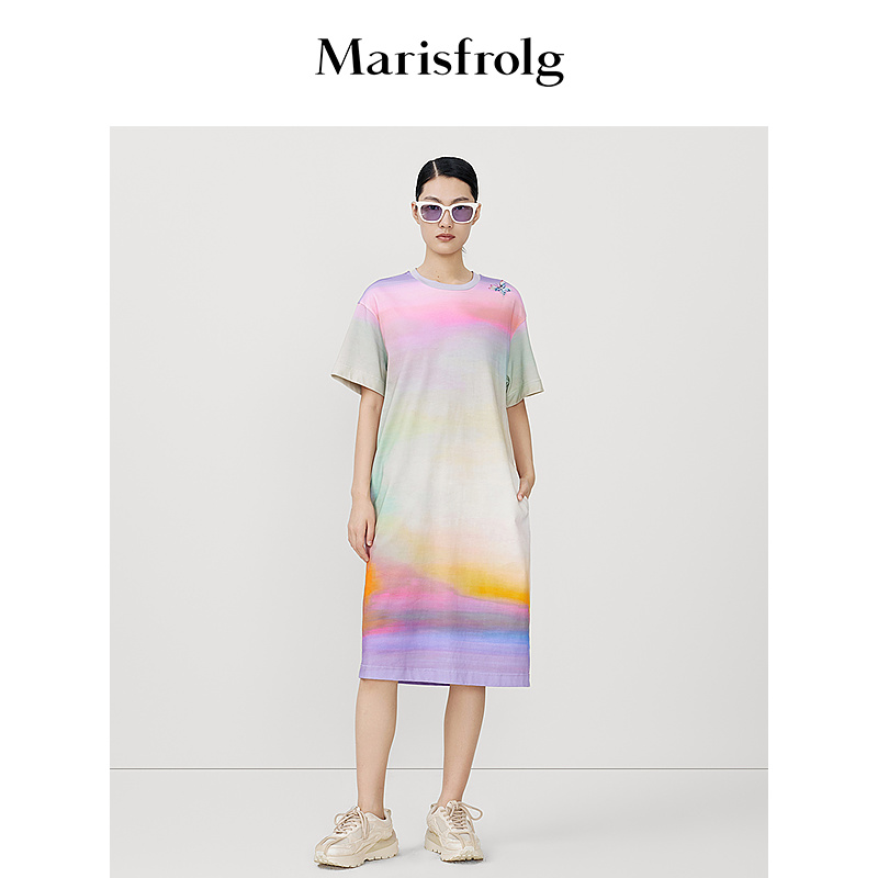 Marisfro玛丝菲尔宽松时尚休闲设计师春夏女装连衣裙A1DE26136