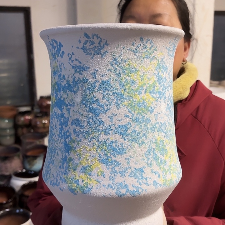 瑕疵高30口20花盆