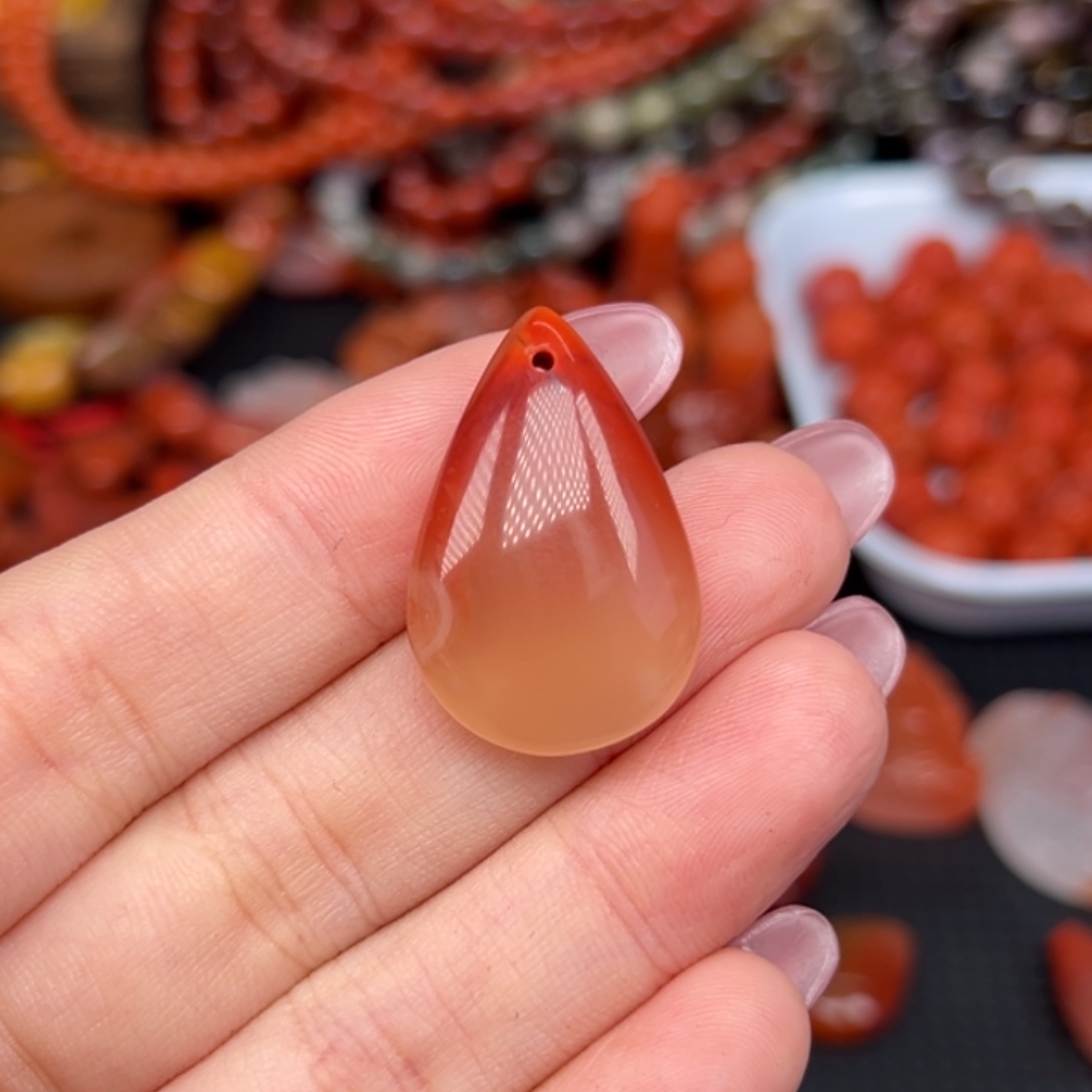 南红玛瑙未镶嵌吊坠(不含链)