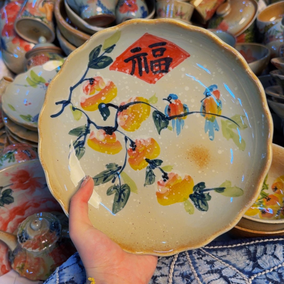 瓷片景德镇陶瓷手工手绘