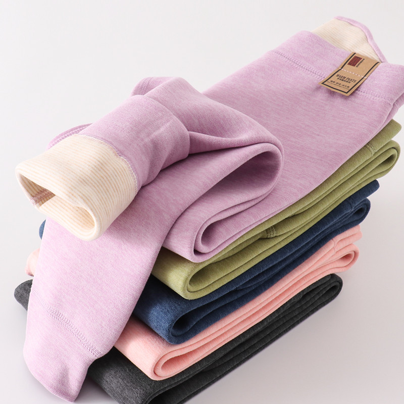 儿童保暖裤男童秋裤秋冬季加绒女童打底裤子中大童加绒加厚棉裤子