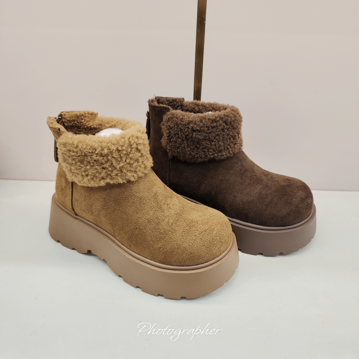 2025冬季新款1993大头厚底勃肯鞋时尚短靴女加绒瘦瘦靴增高女靴子