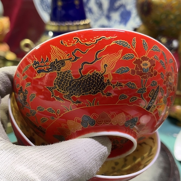 盖碗摆件摆件瓷器摆件