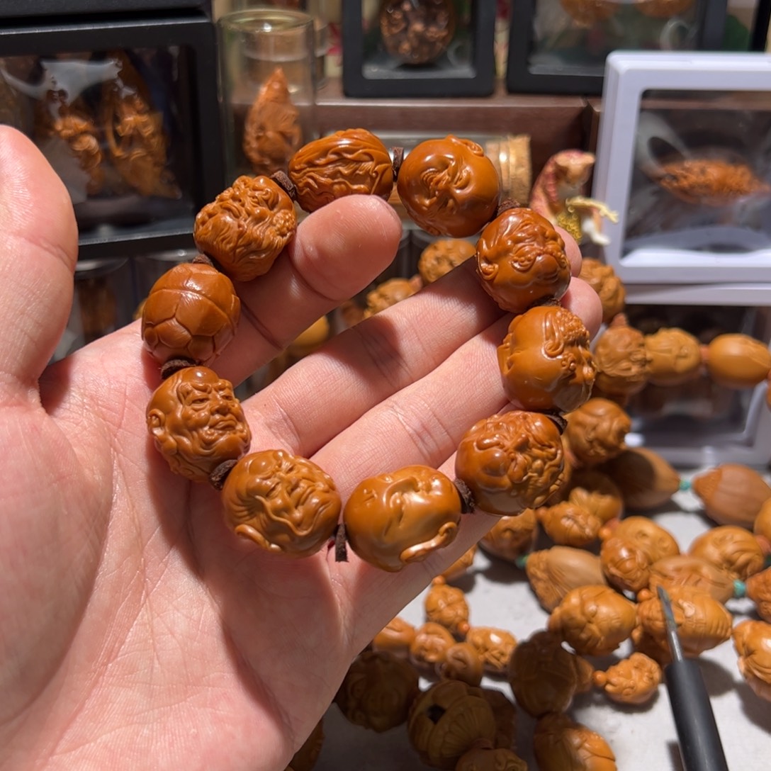 蛋***驼手串/手链橄榄核手工十八罗汉