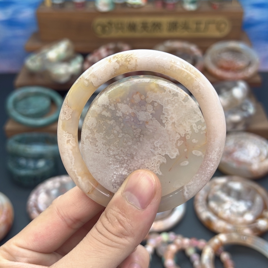 天然樱花手镯57圈口