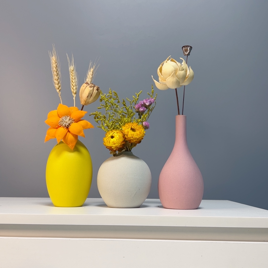 陶瓷花瓶景德镇手作陶瓷花瓶摆件无孔