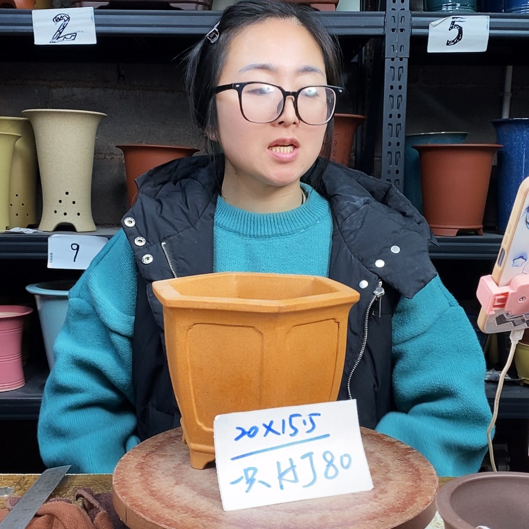 紫砂一只花盆货号HJ80