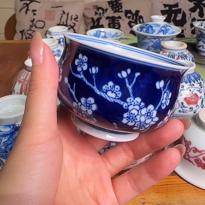 景德镇陶瓷茶具冰梅杯