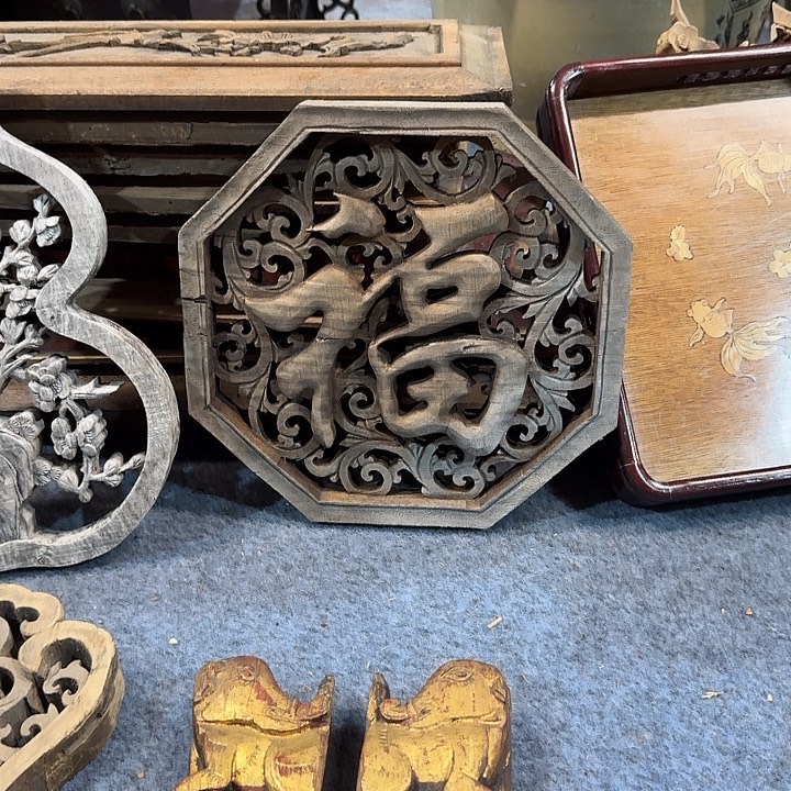 珍***惜铜铁合金类香樟木福字一个一个