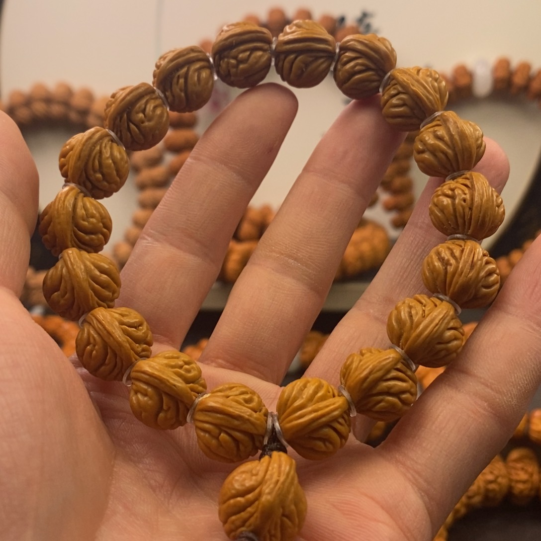 桃核手串15火龙纹手串