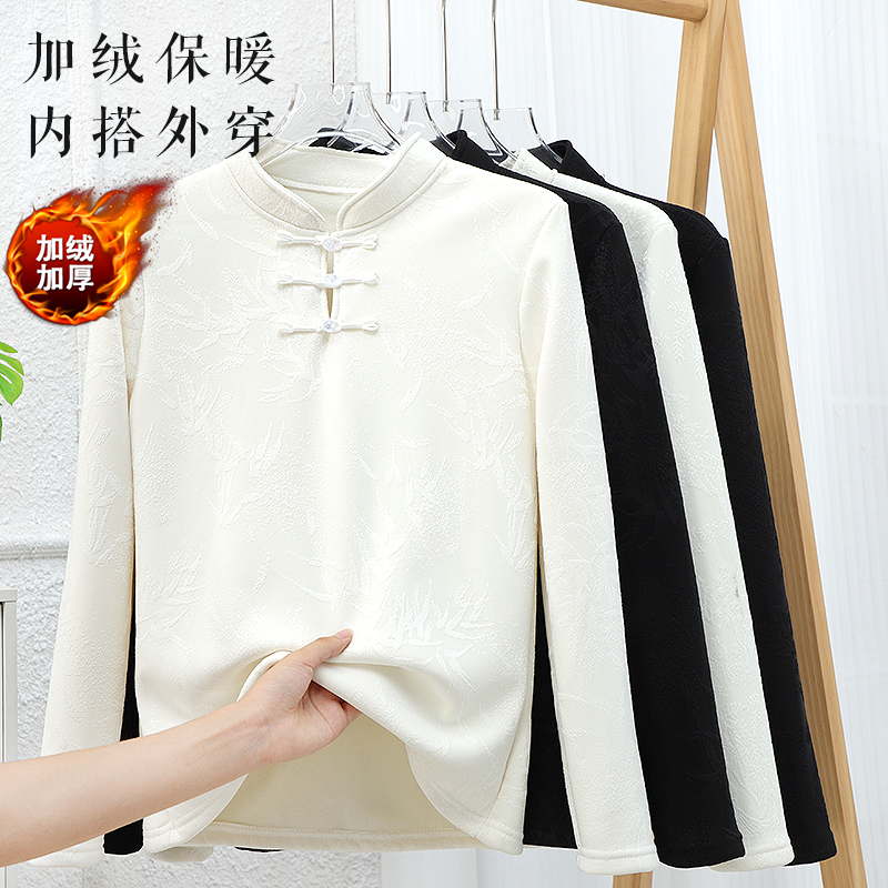 2025立领纽扣中国风休闲百搭长袖秋季宽松中式