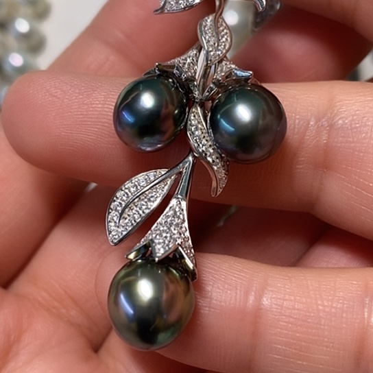 海水珍珠颈饰银S925镶嵌10