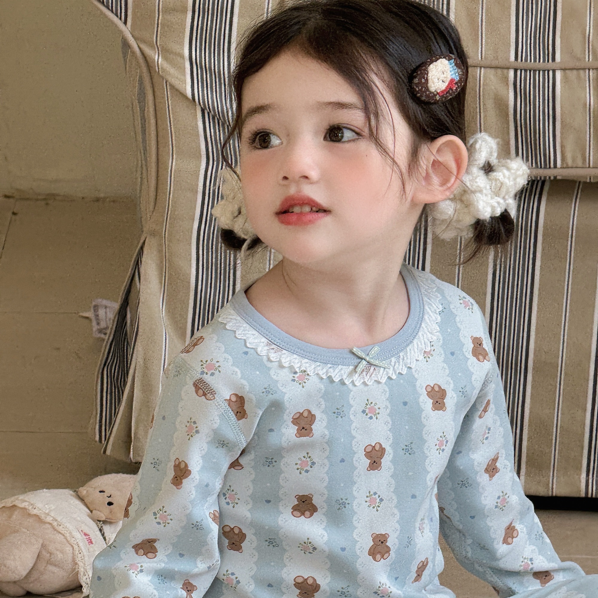 冬季儿童300g纯棉舒绒加厚秋衣秋裤男女童家居服睡衣套装