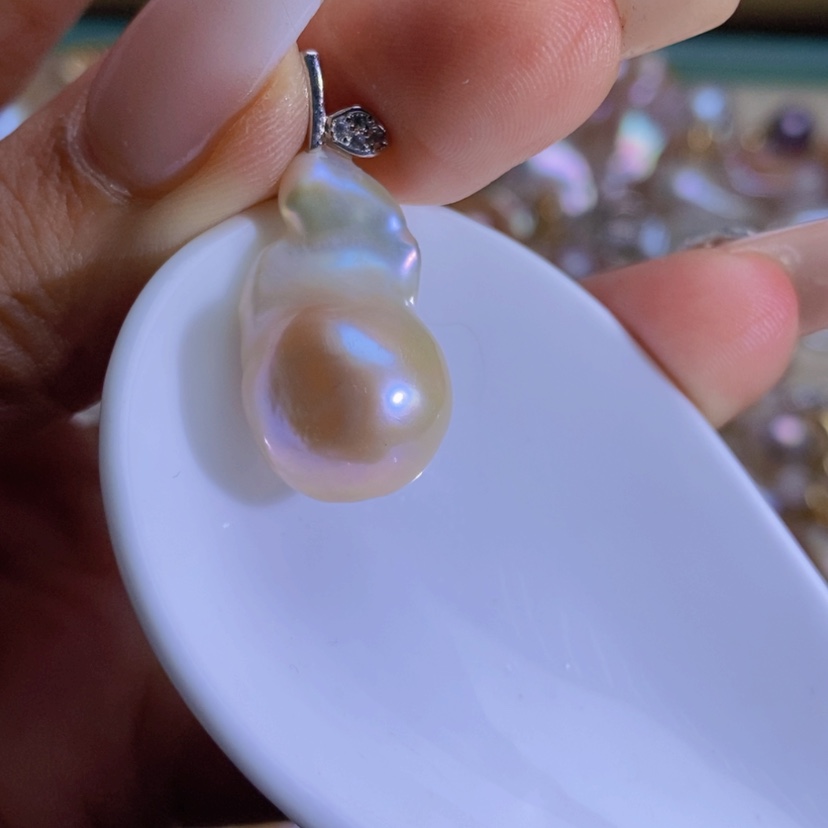 【闪购商品】淡水珍珠天然珍珠（微瑕）合金