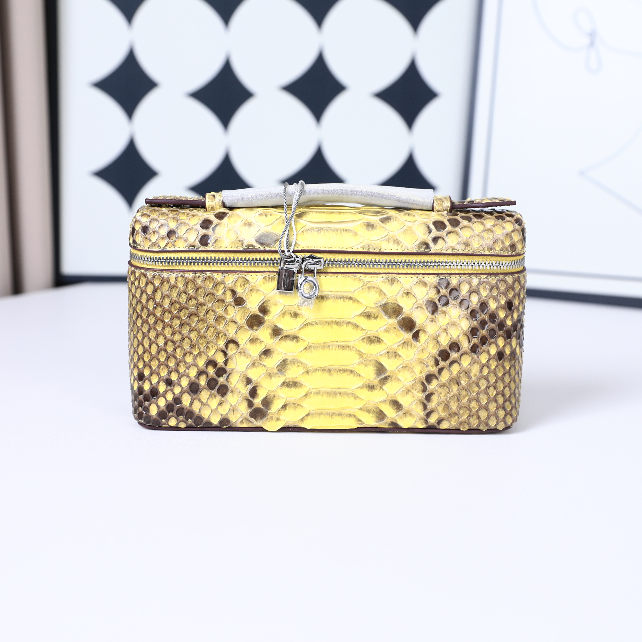 时代品牌【L/P-19盒子包】进口蛇皮 内里羊皮 手提单肩包M1