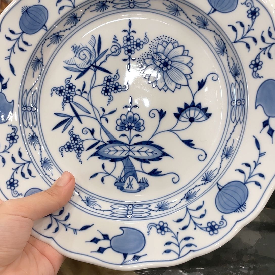 瓷片中古一等蓝洋葱