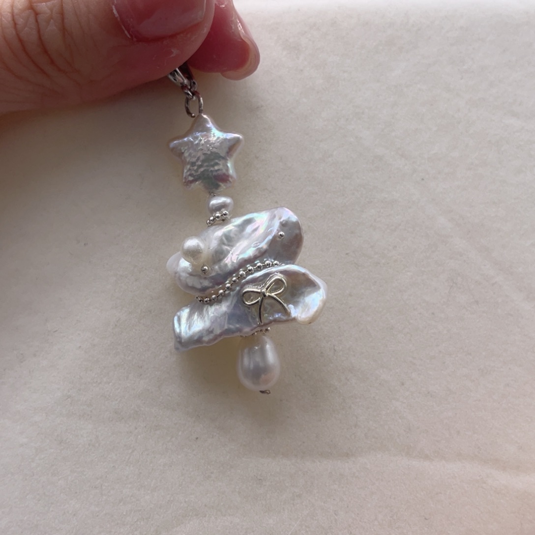 淡水珍珠合金吊坠