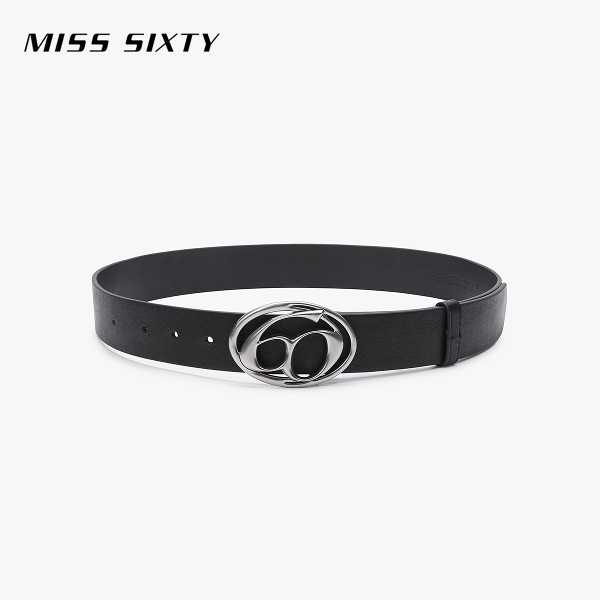 Miss Sixty2026春季新款真皮腰带女圆扣牛皮革60标识简约高级感