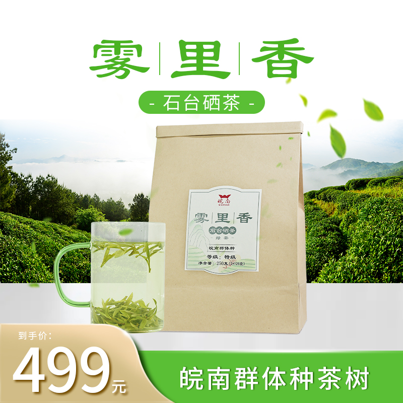 【2025年新茶雾里香绿茶】天方石台硒茶皖南群体种毛峰茶特级绿茶