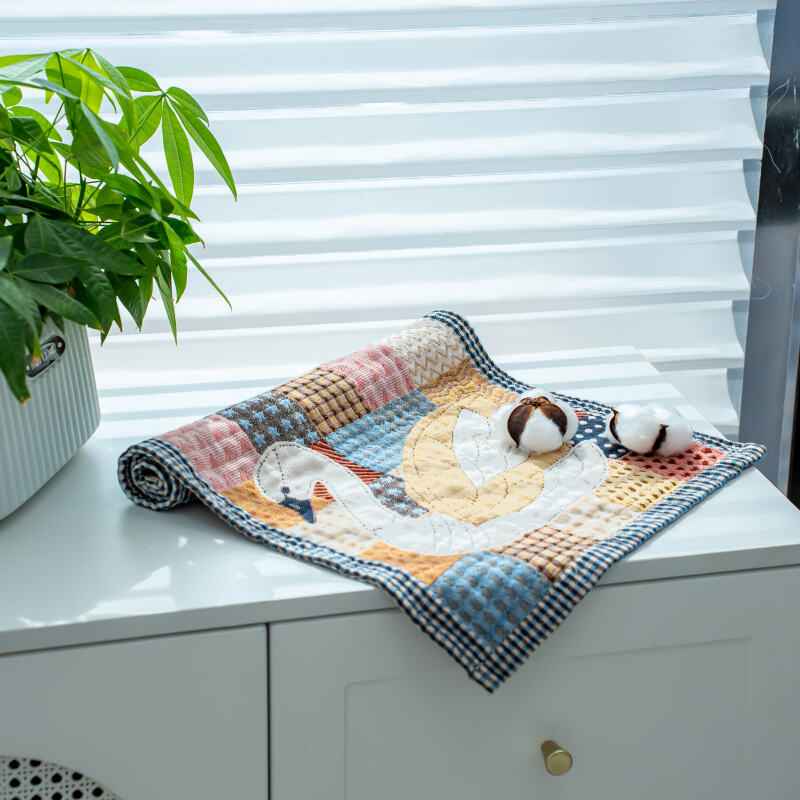 【京会社】棉麻童巾不挑花色25*50 大小鹅