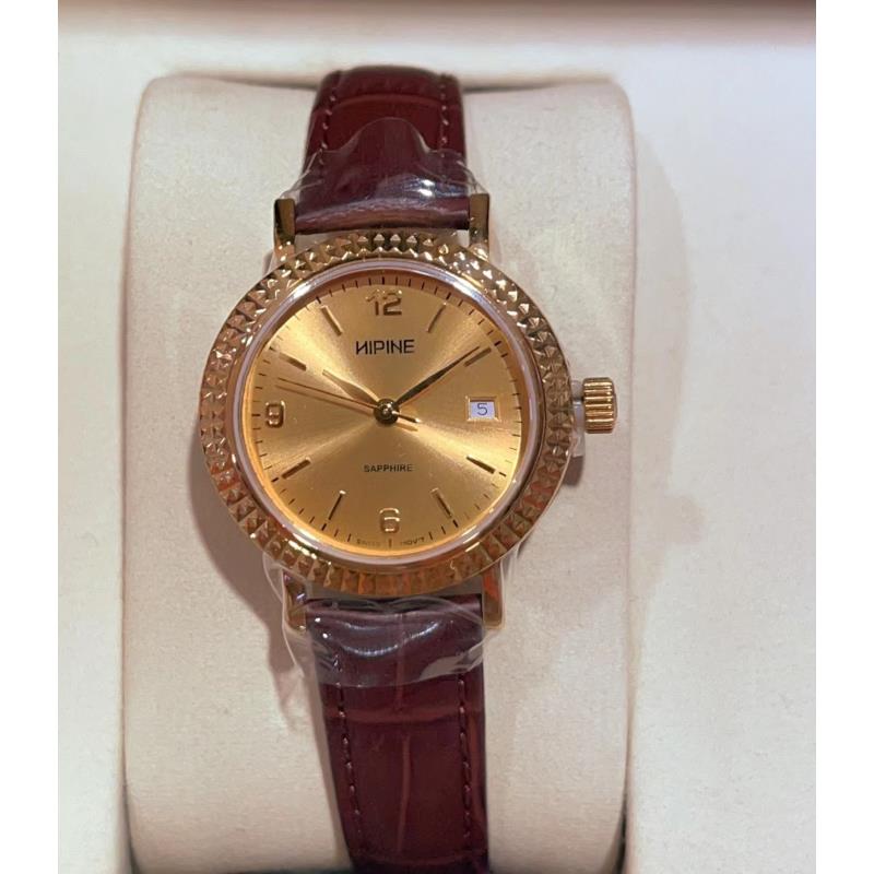 【2024新款上市】圆形金表黄金女士腕表高端进口瑞士石英机芯手表