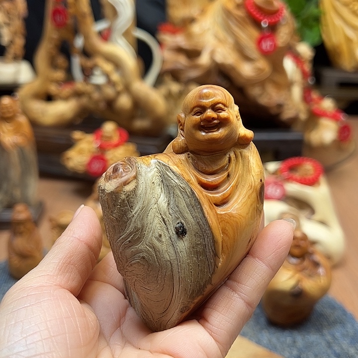 非洲檀香无事牌崖柏摆件