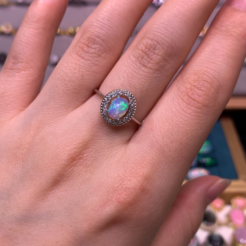 【闪购商品】欧泊戒指款式银S925镶嵌