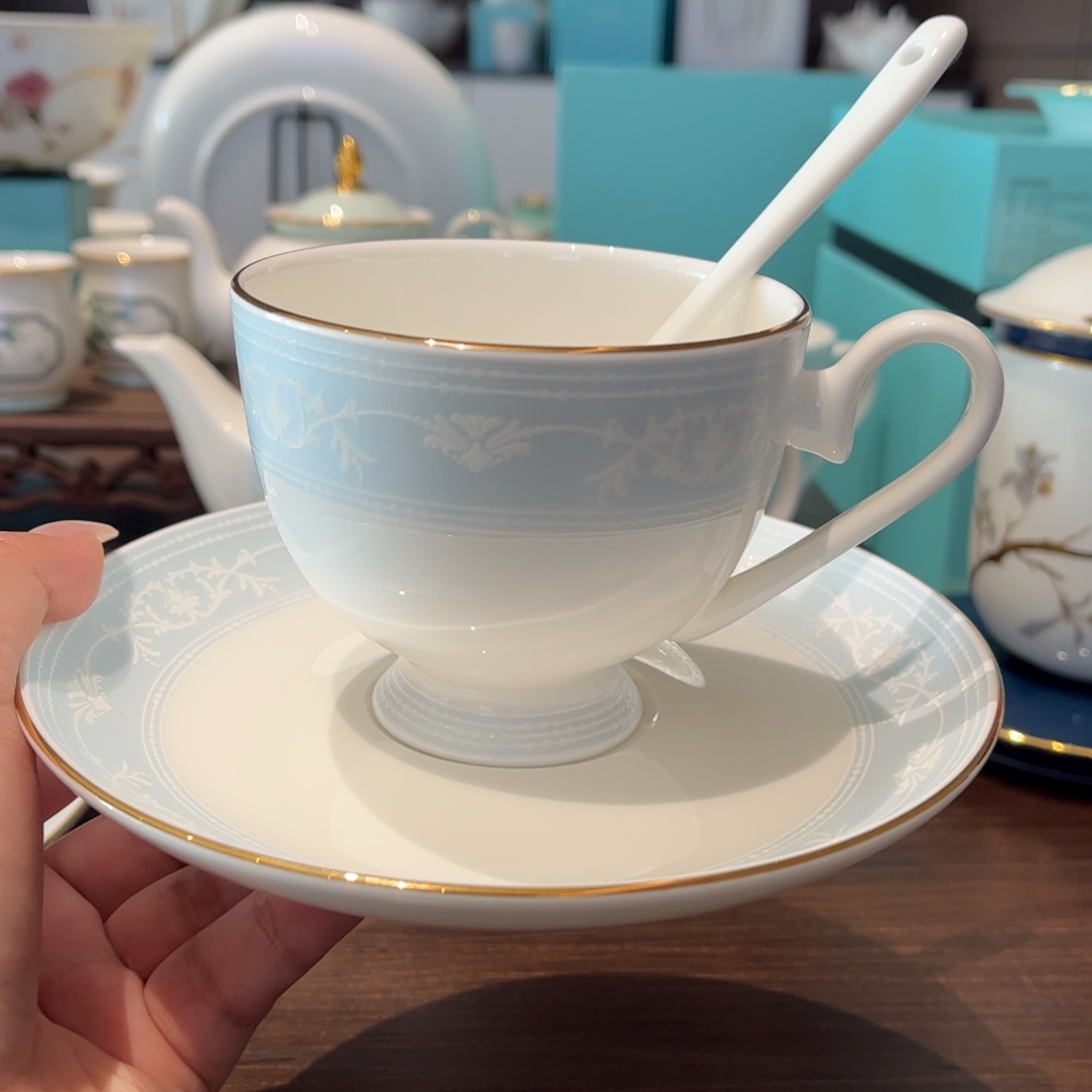 瓷片爱琴海咖啡杯