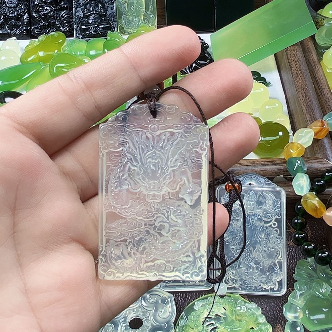躺***平岫玉未镶嵌吊坠(不含链)
