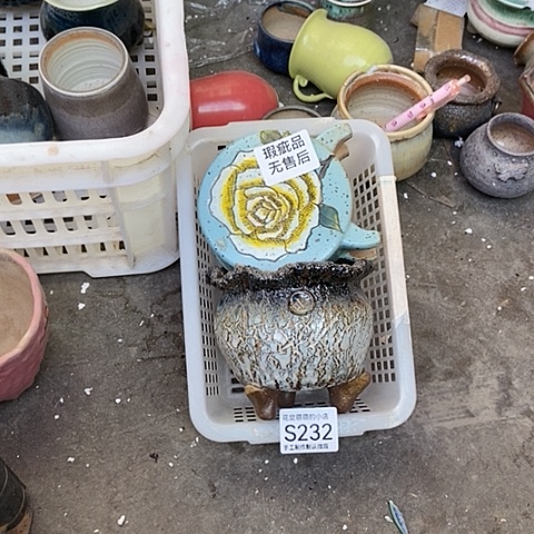 紫砂花盆232瑕疵品无售后