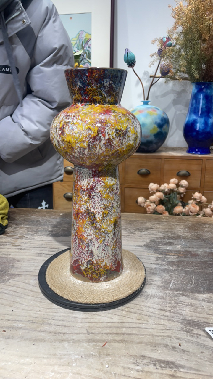 陶瓷花瓶高35口5