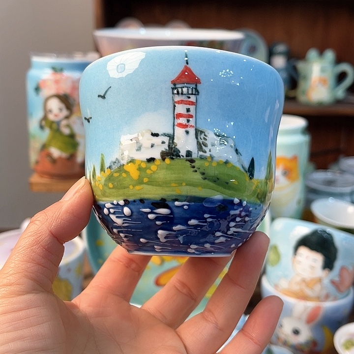 陶景德镇釉下手绘陶瓷 