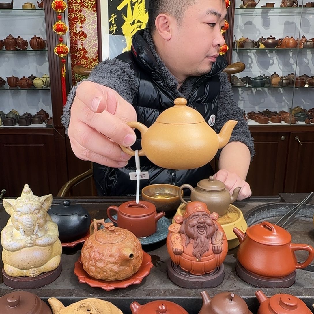 紫砂茶壶梨式段泥