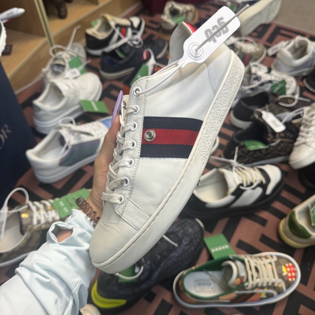 95新 GUCCI/古驰 古驰经典小白鞋39.5码
