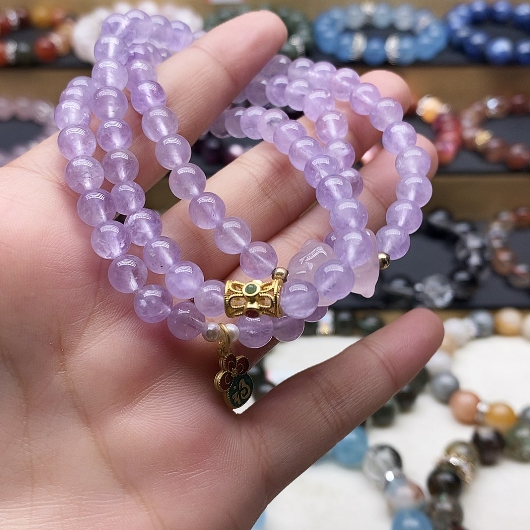 水晶手链未镶嵌紫三圈