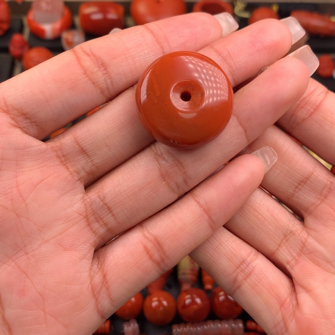 南红玛瑙未镶嵌平安扣26