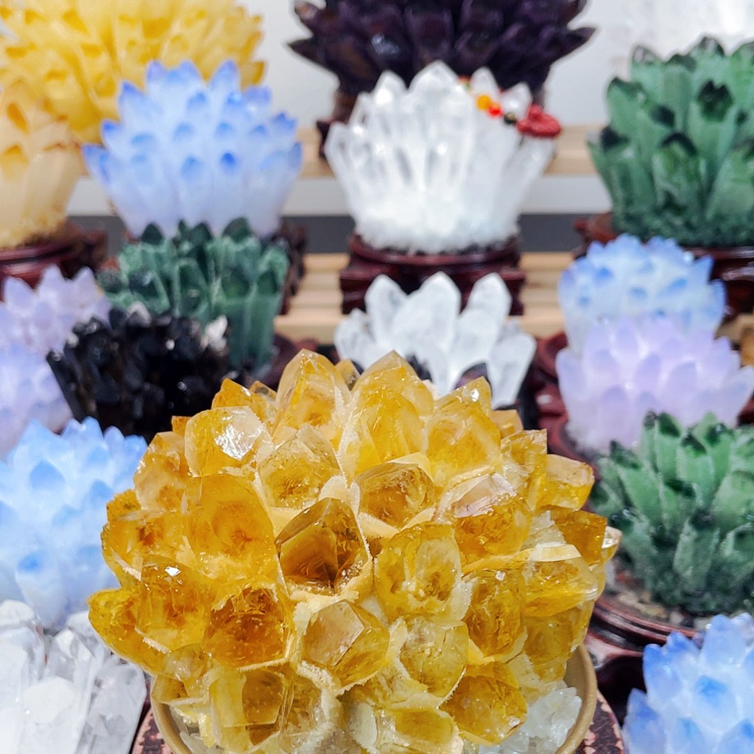 石材梅*思天然黄水晶328