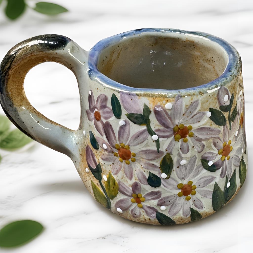 景德镇高温釉下彩纯手绘陶瓷手捏杯茶杯手工