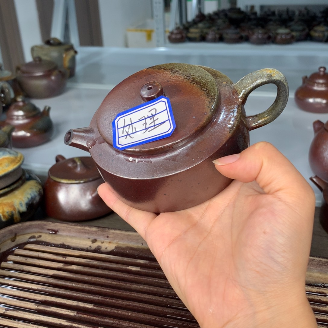 茶壶紫砂纯自然柴烧