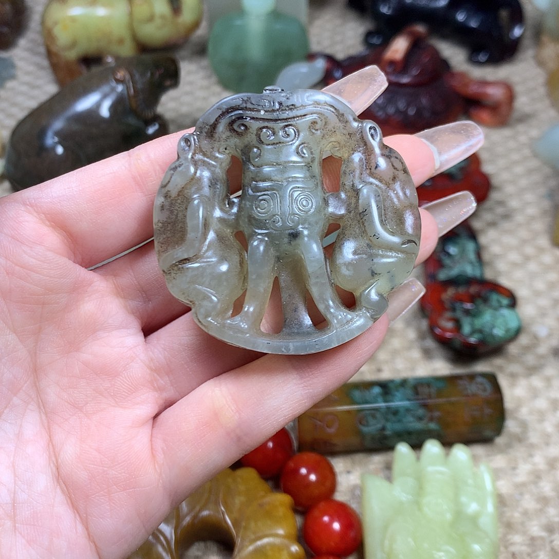 白玉菩提吊坠挂件