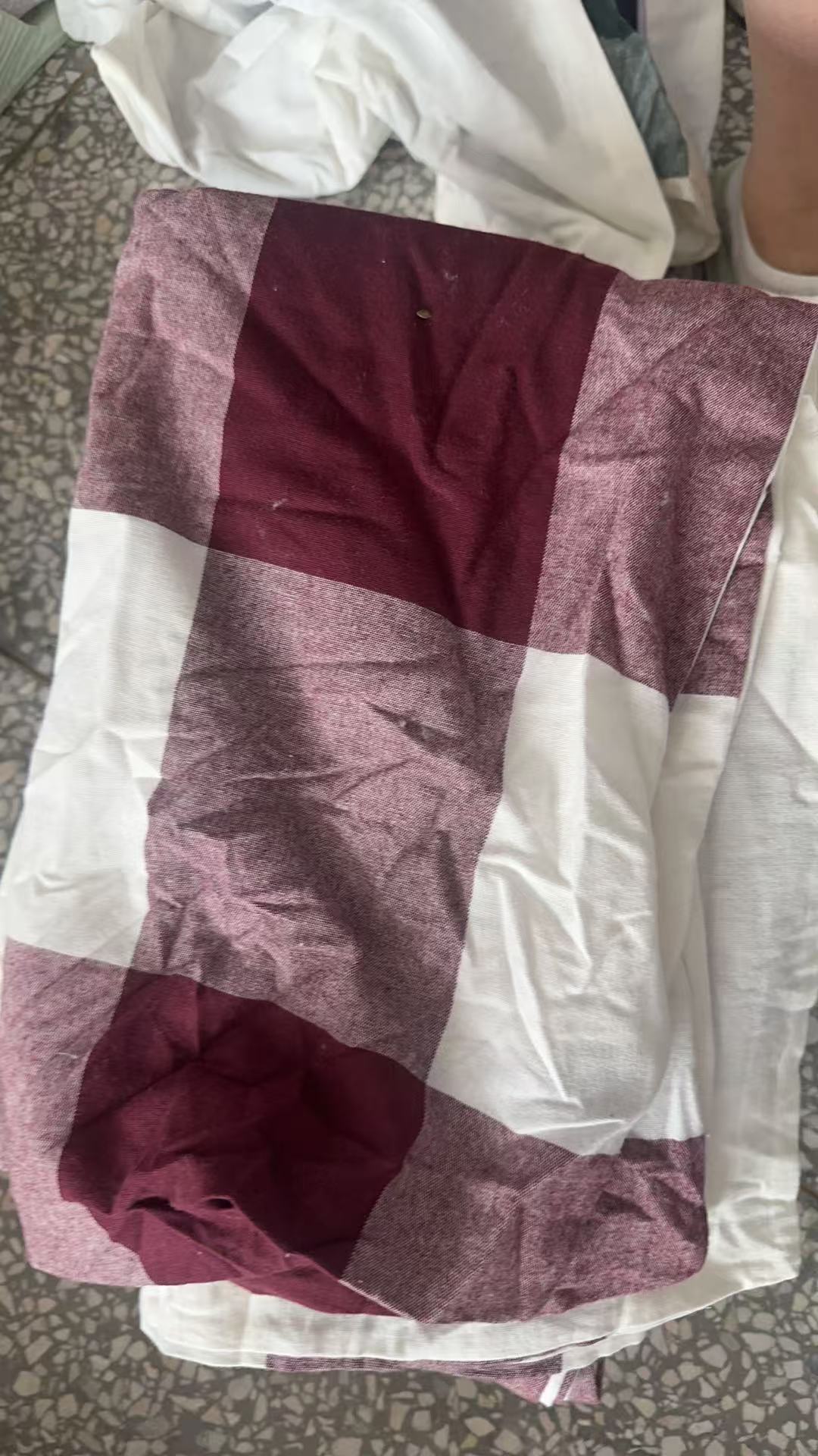 《兵哥外贸》45*70红色白格子全棉枕套 发一对