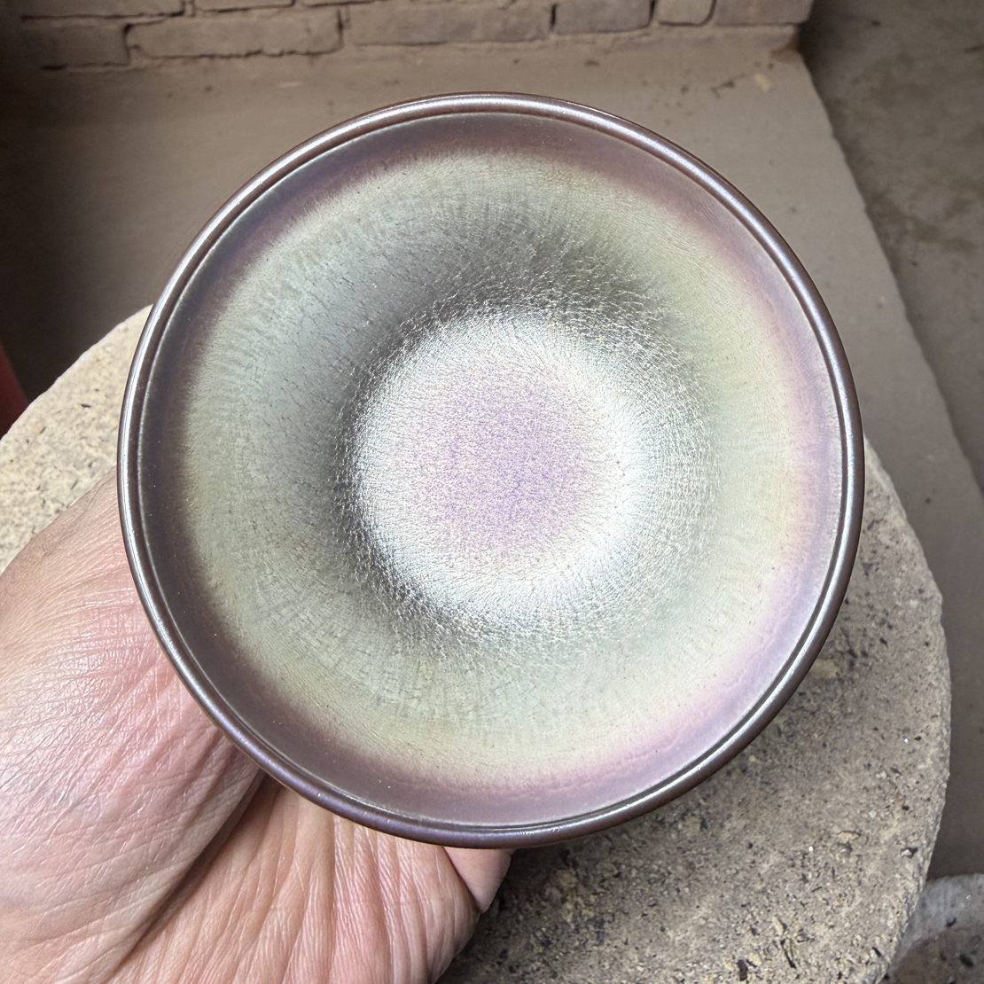 建盏主人杯【极光幻彩金平口】电烧专用茶具